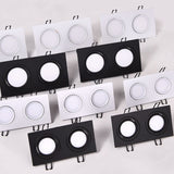 Square Dimmable Recessed LED Downlights 7W 10W 14W 20W LED Ceiling lamp AC85-265V Spot Lights LED panel light Indoor lighting