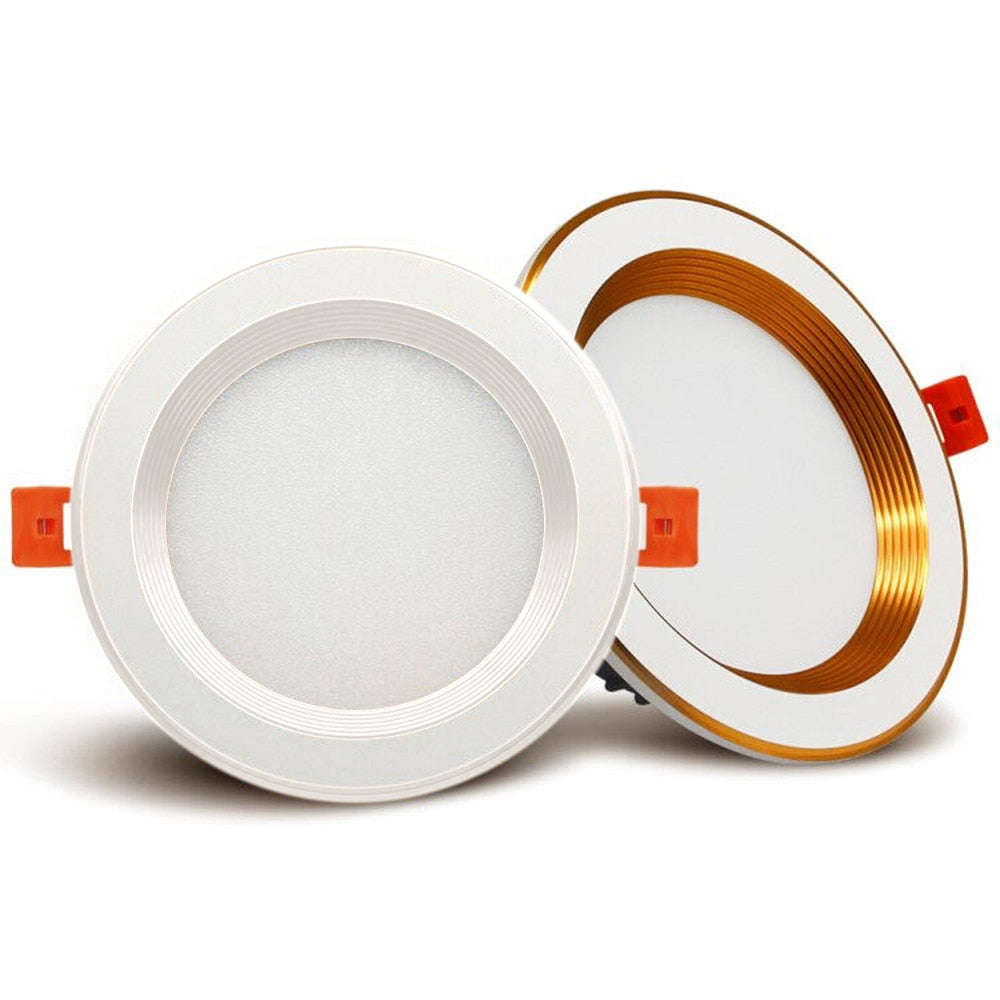 DBF 2020 New Three Light Temperatures Anti Glare Recessed Downlight 7W 10W 12W 15W Round LED Ceiling Spot Lamp Pic Background