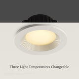 DBF 2020 New Three Light Temperatures Anti Glare Recessed Downlight 7W 10W 12W 15W Round LED Ceiling Spot Lamp Pic Background