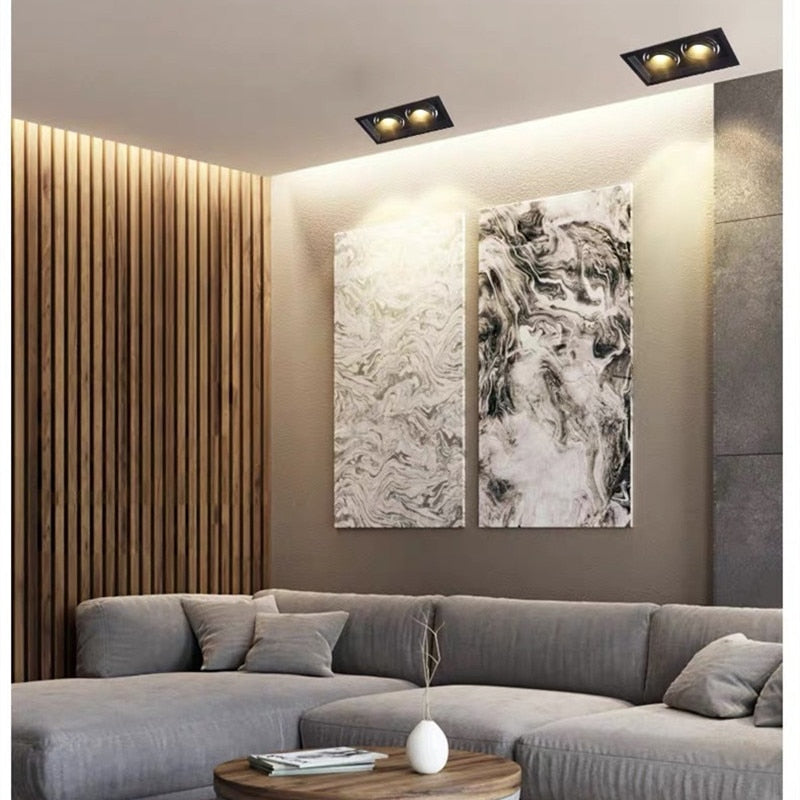 Super Bright Recessed square LED Dimmable Downlight COB 10w 20W 30w LED Spot light LED decoration Ceiling Lamp AC110V 220V