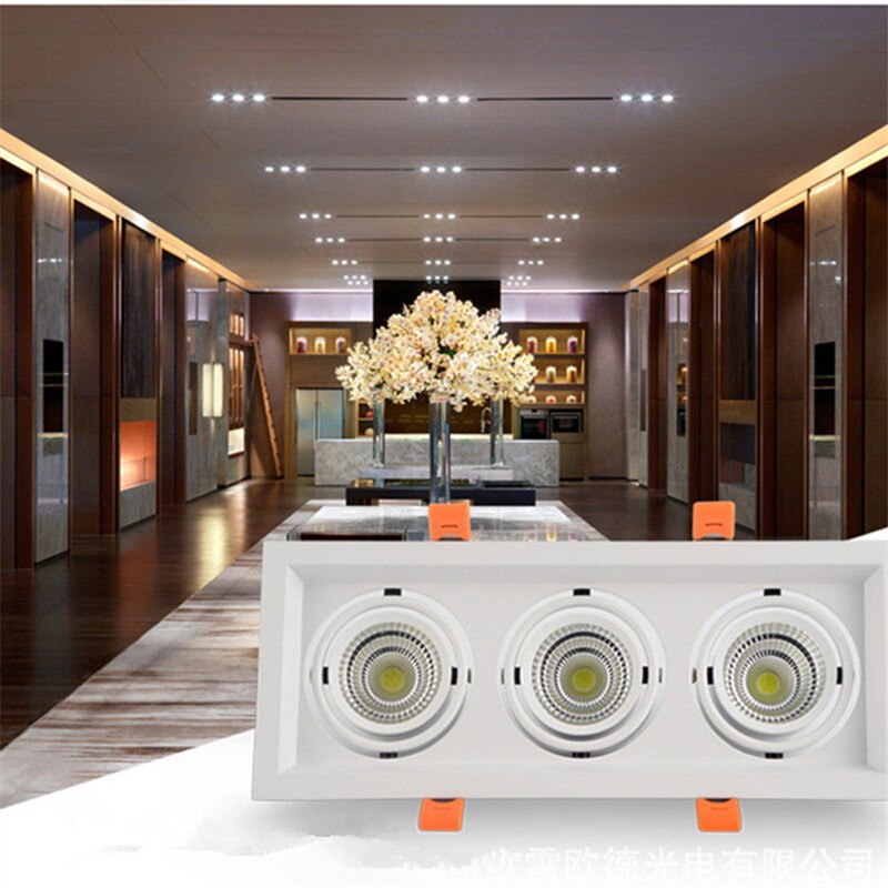 Super Bright Recessed square LED Dimmable Downlight COB 10w 20W 30w LED Spot light LED decoration Ceiling Lamp AC110V 220V