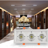 Super Bright Recessed square LED Dimmable Downlight COB 10w 20W 30w LED Spot light LED decoration Ceiling Lamp AC110V 220V
