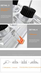 Super Bright Recessed square LED Dimmable Downlight COB 10w 20W 30w LED Spot light LED decoration Ceiling Lamp AC110V 220V