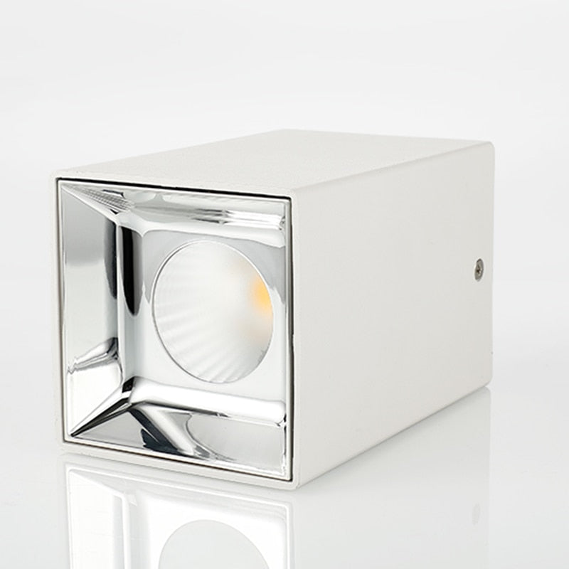 Square Dimmable COB LED Downlights 7W/10W LED Ceiling Spot Lights AC85-265V Warm Cold White Background Lamps Lighting