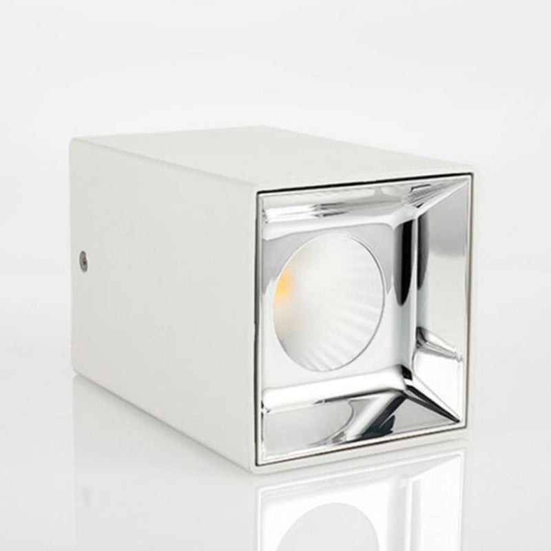 Square Dimmable COB LED Downlights 7W/10W LED Ceiling Spot Lights AC85-265V Warm Cold White Background Lamps Lighting