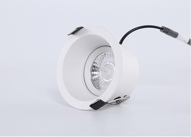2021 New Style Angle Adjustable Anti-Glare LED COB Recessed Downlights 7W 9W 12W 15W 18W 20W Ceiling Lamp Spot Lights AC85-230V