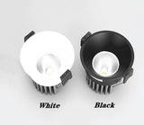 Super Bright Anti Glare Recessed Dimmable COB LED Downlights 7W 9W 12W LED Ceiling Spot Lights AC85~265V Background Lighting