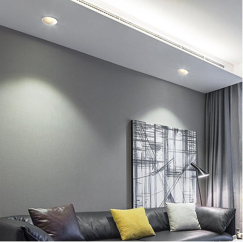 Super Bright Anti Glare Recessed Dimmable COB LED Downlights 7W 9W 12W LED Ceiling Spot Lights AC85~265V Background Lighting