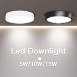 Ultra Thin Led Downlights 110V 220V Surface Mounted Led Down Light Lamp 5W 10W 15W Led Downlight for Living Room Home Lighting