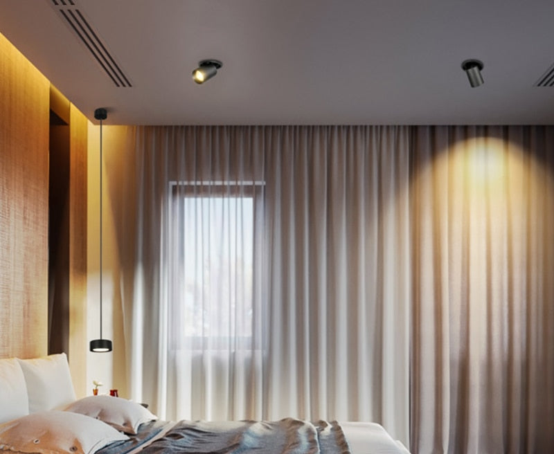 Dimmable Angle Adjust Stretchable Anti-glare LED COB Recessed Downlight 12W 15W 18W 20W LED Ceiling Lamp Spot Light AC90-260V