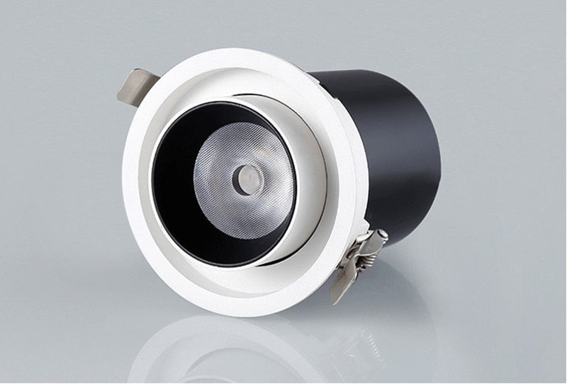 Dimmable Angle Adjust Stretchable Anti-glare LED COB Recessed Downlight 12W 15W 18W 20W LED Ceiling Lamp Spot Light AC90-260V