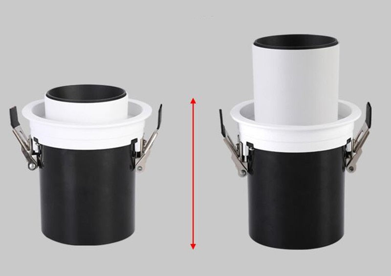 Dimmable Angle Adjust Stretchable Anti-glare LED COB Recessed Downlight 12W 15W 18W 20W LED Ceiling Lamp Spot Light AC90-260V