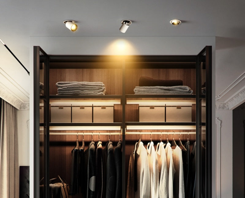 Dimmable Angle Adjust Stretchable Anti-glare LED COB Recessed Downlight 12W 15W 18W 20W LED Ceiling Lamp Spot Light AC90-260V