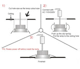 DBF Angle Adjust Dimmable LED Recessed Downlight 5W 7W 9W 12W 15W Ceiling Spot Lights with 90-265V LED Driver 3000K 4000K 6000K