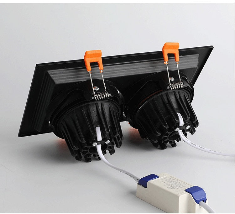 COB LED Downlights 10w 20w Surface Mounted dimmable LED Ceiling Lamps Spot Light square Rotation LED Downlights