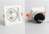 COB LED Downlights 10w 20w Surface Mounted dimmable LED Ceiling Lamps Spot Light square Rotation LED Downlights