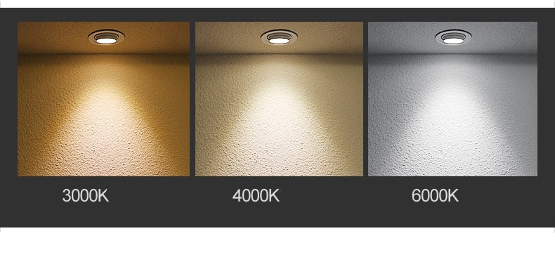 Dimmable Embedded Zoom 15-60 degrees COB 8W 12W 15W 20W Background wall LED downlight Indoor light