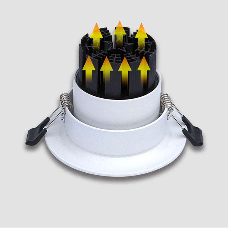 Dimmable Embedded Zoom 15-60 degrees COB 8W 12W 15W 20W Background wall LED downlight Indoor light