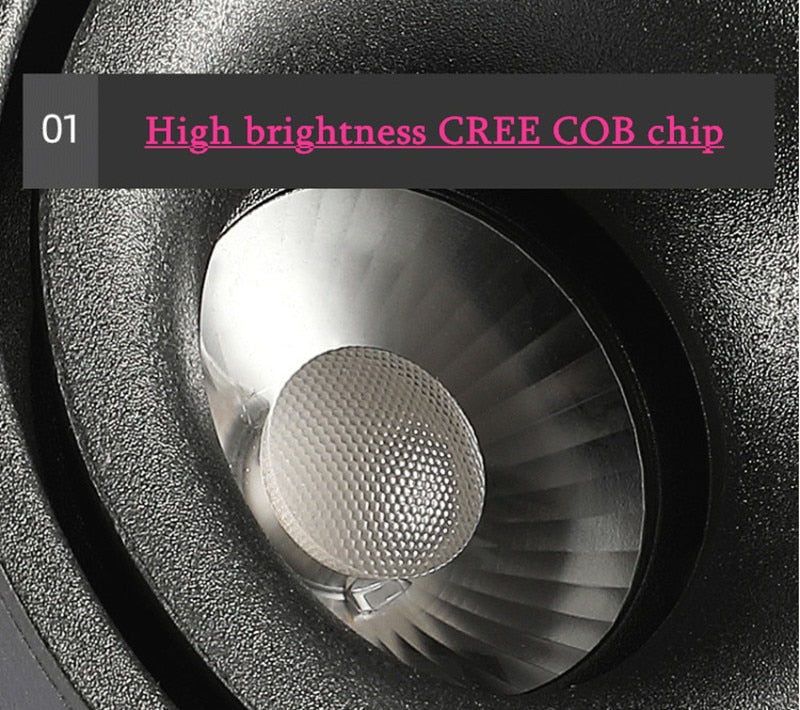 Dimmable 360 Degree Rotating LED COB Spot Light Ceiling lamp AC85-265V 10W 15W 20W AC85V-285V Recessed Foldable LED Downlight
