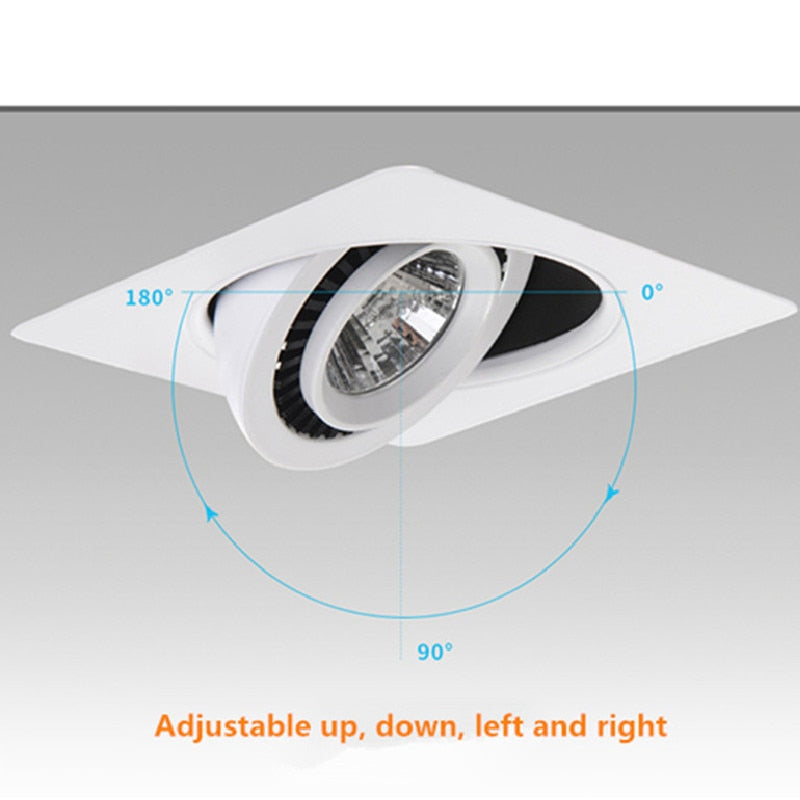 Dimmable Square Recessed LED Downlight 7W 9W 12W 14W 18W 24W LED COB Spot Light Decoration Ceiling Lamp AC85-265V Indoor Lighting