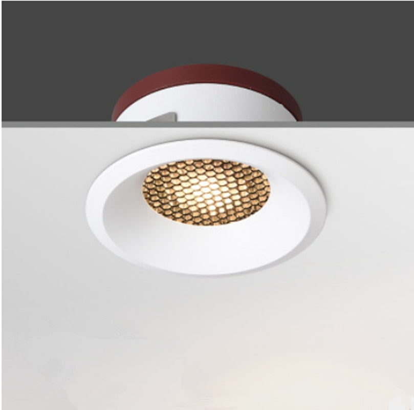 2020 New Honeycomb Nest 9W 12W 15W 20W Anti Glare Lens COB Recessed Downlight Round LED Ceiling Spot Light Pic Background