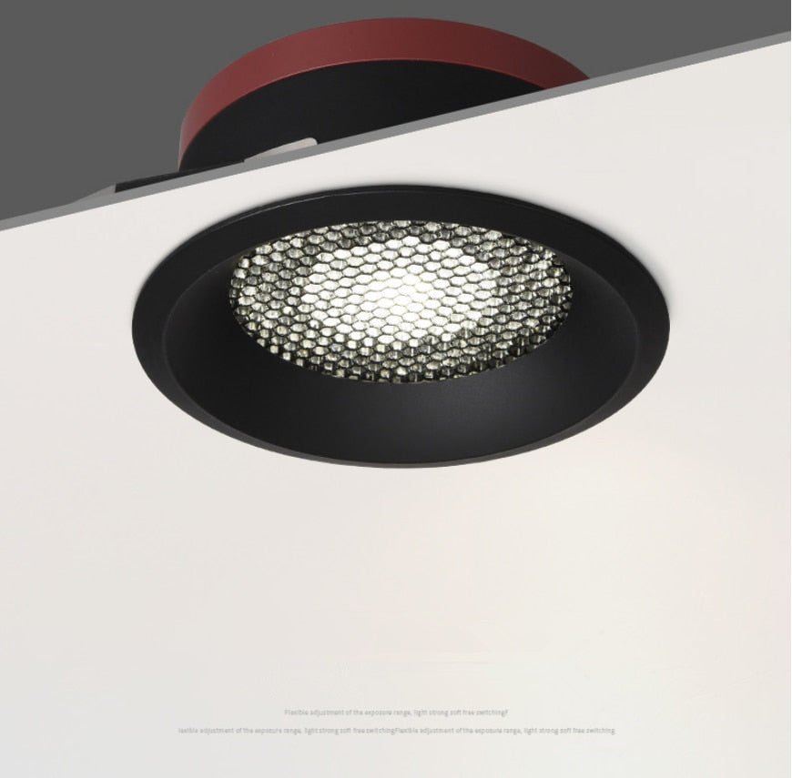2020 New Honeycomb Nest 9W 12W 15W 20W Anti Glare Lens COB Recessed Downlight Round LED Ceiling Spot Light Pic Background