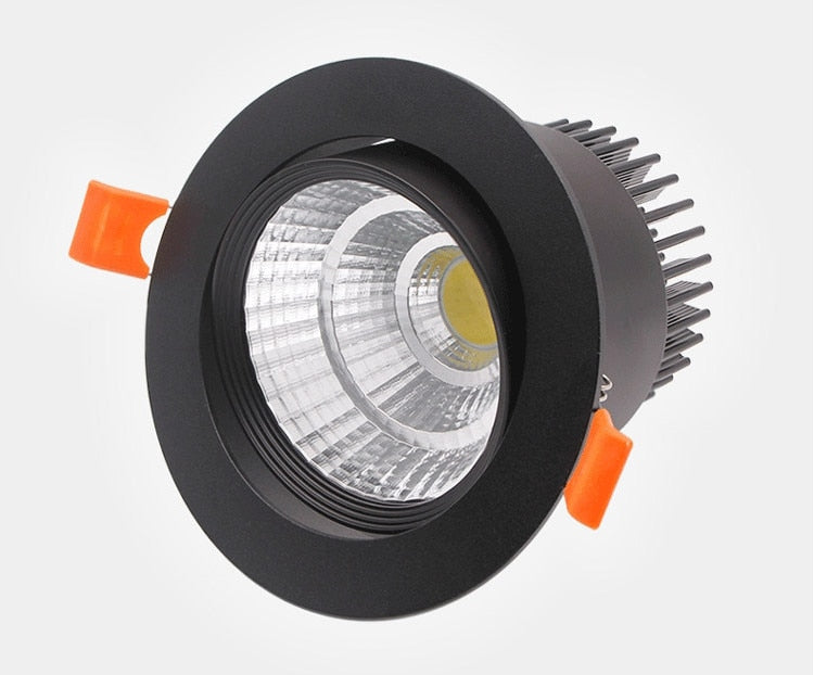 Dimmable LED Recessed Downlight 3W 5W 7W 10W 12W White/Black Body Ceiling Spot Light with 90-265V LED Driver 3000K 4000K 6000K