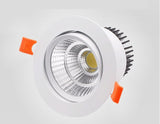 Dimmable LED Recessed Downlight 3W 5W 7W 10W 12W White/Black Body Ceiling Spot Light with 90-265V LED Driver 3000K 4000K 6000K