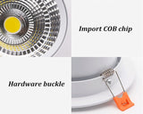 Dimmable LED Recessed Downlight 3W 5W 7W 10W 12W White/Black Body Ceiling Spot Light with 90-265V LED Driver 3000K 4000K 6000K