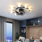 Nordic art chandelier ceiling fan without blades bedroom ceiling fan lamp ceiling fans with lights decorative led ceiling lamps