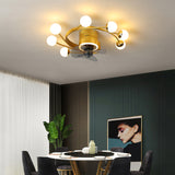 Nordic art chandelier ceiling fan without blades bedroom ceiling fan lamp ceiling fans with lights decorative led ceiling lamps