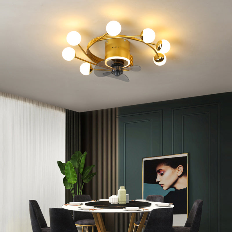 Nordic art chandelier ceiling fan without blades bedroom ceiling fan lamp ceiling fans with lights decorative led ceiling lamps