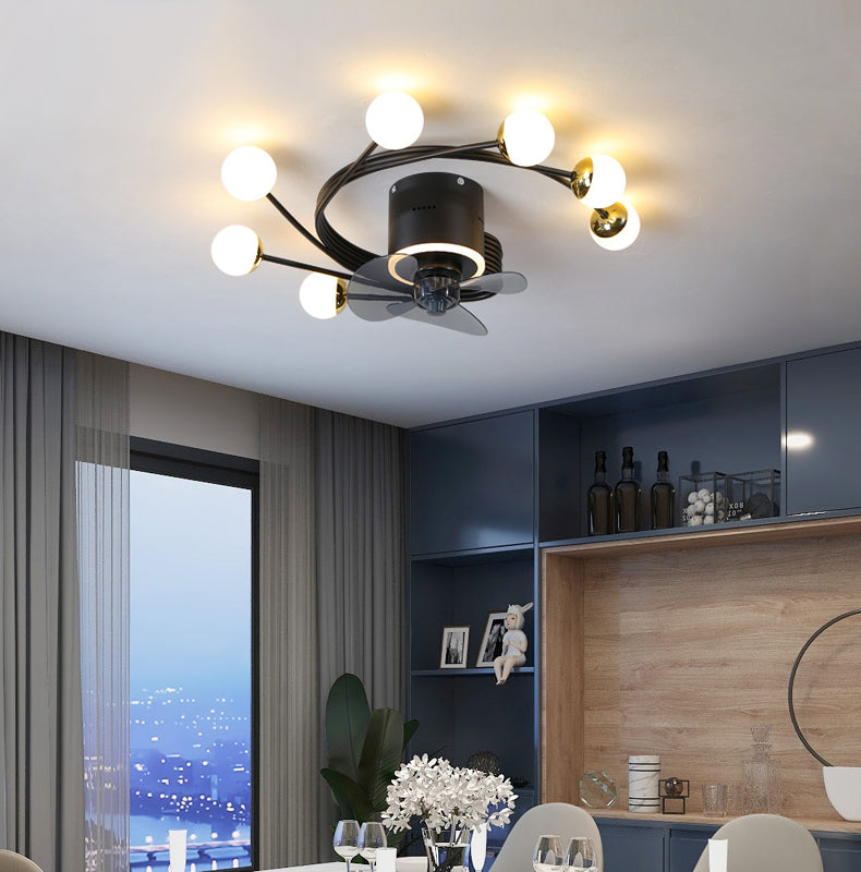Nordic art chandelier ceiling fan without blades bedroom ceiling fan lamp ceiling fans with lights decorative led ceiling lamps