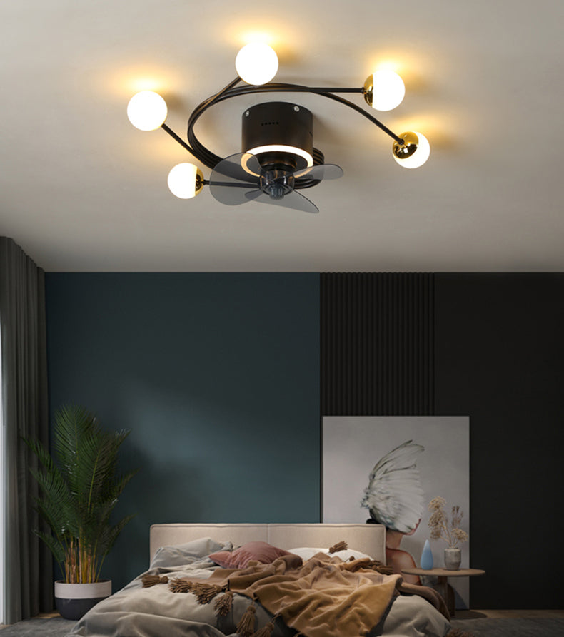 Nordic art chandelier ceiling fan without blades bedroom ceiling fan lamp ceiling fans with lights decorative led ceiling lamps
