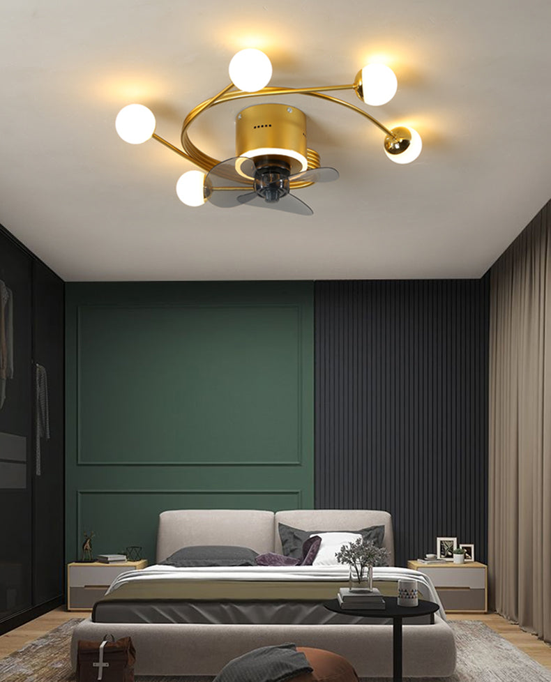 Nordic art chandelier ceiling fan without blades bedroom ceiling fan lamp ceiling fans with lights decorative led ceiling lamps