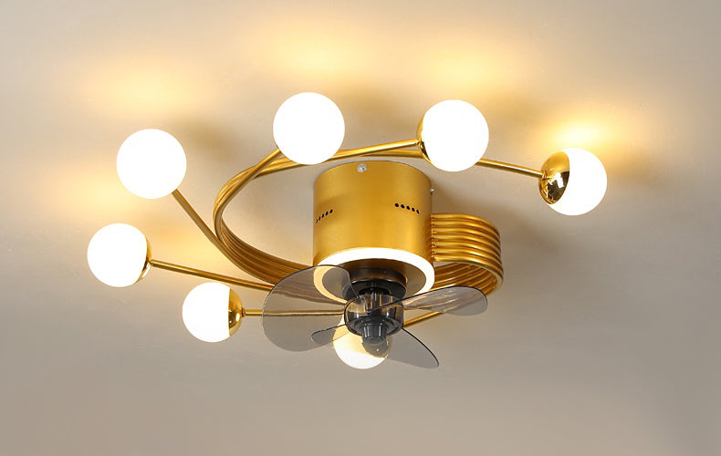 Nordic art chandelier ceiling fan without blades bedroom ceiling fan lamp ceiling fans with lights decorative led ceiling lamps