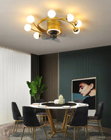 Nordic art chandelier ceiling fan without blades bedroom ceiling fan lamp ceiling fans with lights decorative led ceiling lamps