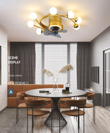 Nordic art chandelier ceiling fan without blades bedroom ceiling fan lamp ceiling fans with lights decorative led ceiling lamps