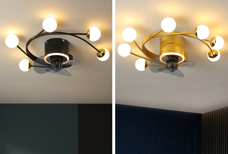 Nordic art chandelier ceiling fan without blades bedroom ceiling fan lamp ceiling fans with lights decorative led ceiling lamps