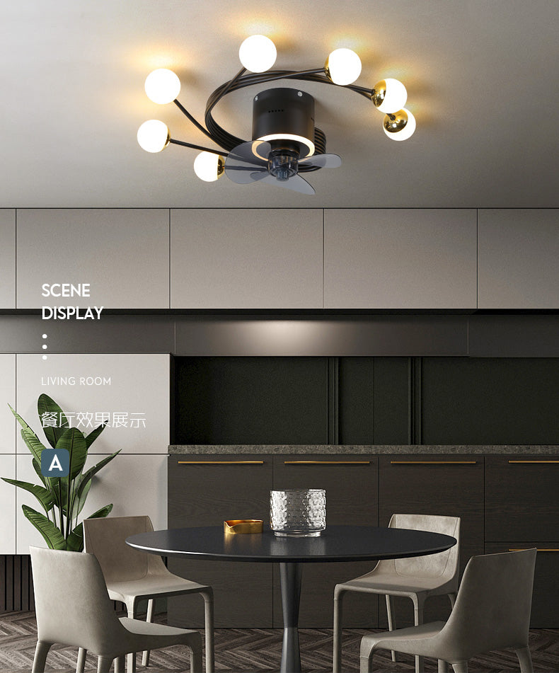 Nordic art chandelier ceiling fan without blades bedroom ceiling fan lamp ceiling fans with lights decorative led ceiling lamps