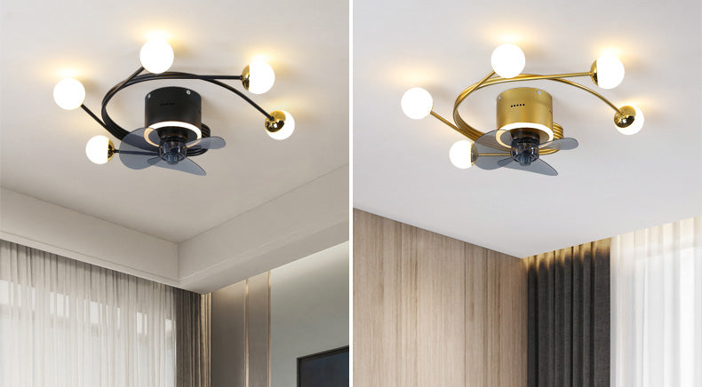 Nordic art chandelier ceiling fan without blades bedroom ceiling fan lamp ceiling fans with lights decorative led ceiling lamps