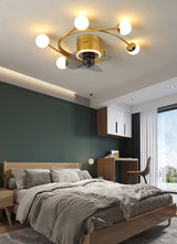 Nordic art chandelier ceiling fan without blades bedroom ceiling fan lamp ceiling fans with lights decorative led ceiling lamps