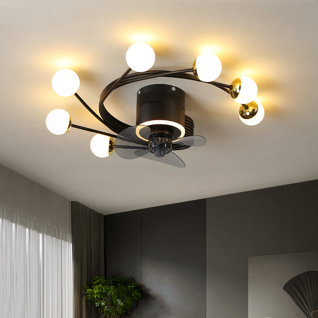 Nordic art chandelier ceiling fan without blades bedroom ceiling fan lamp ceiling fans with lights decorative led ceiling lamps