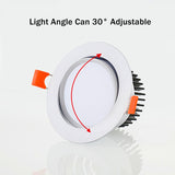 Recessed round Dimmable LED Downlights 5W 7W 9W 12W 15W 18W COB Ceiling Lamp Spot Lights AC110-220Vsitting room dining-room Lamp