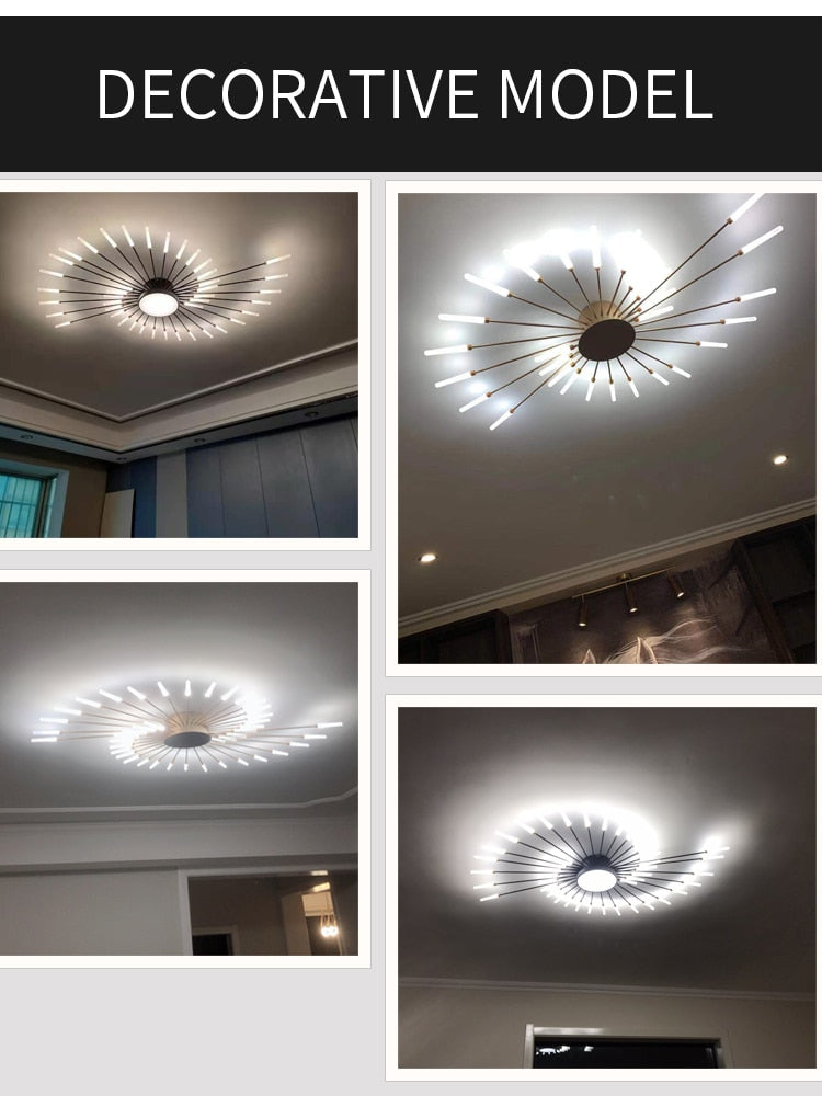 Fireworks led Chandelier For Living Room Bedroom Home chandelier Modern Led Ceiling Chandelier Lamp Lighting chandelier
