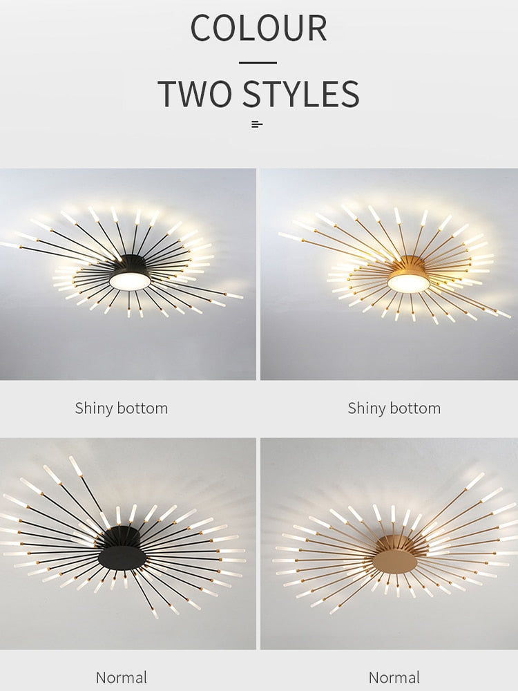 Hot sale fireworks led Chandelier For Living Room Bedroom Home chandelier Modern Led Ceiling Chandelier Lamp Lighting chandelier
