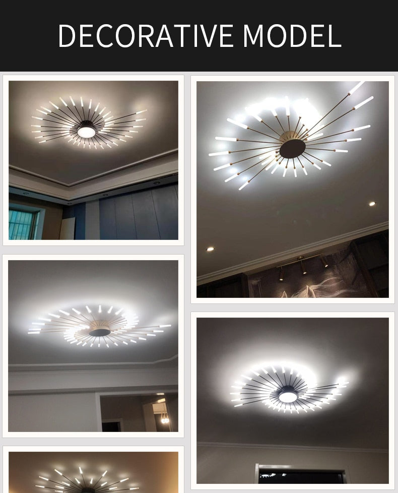 Hot sale fireworks led Chandelier For Living Room Bedroom Home chandelier Modern Led Ceiling Chandelier Lamp Lighting chandelier