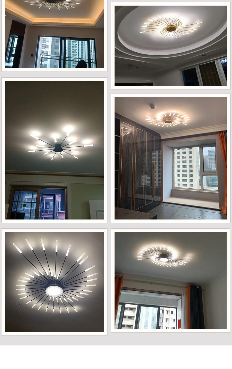 Fireworks led Chandelier For Living Room Bedroom Home chandelier Modern Led Ceiling Chandelier Lamp Lighting chandelier