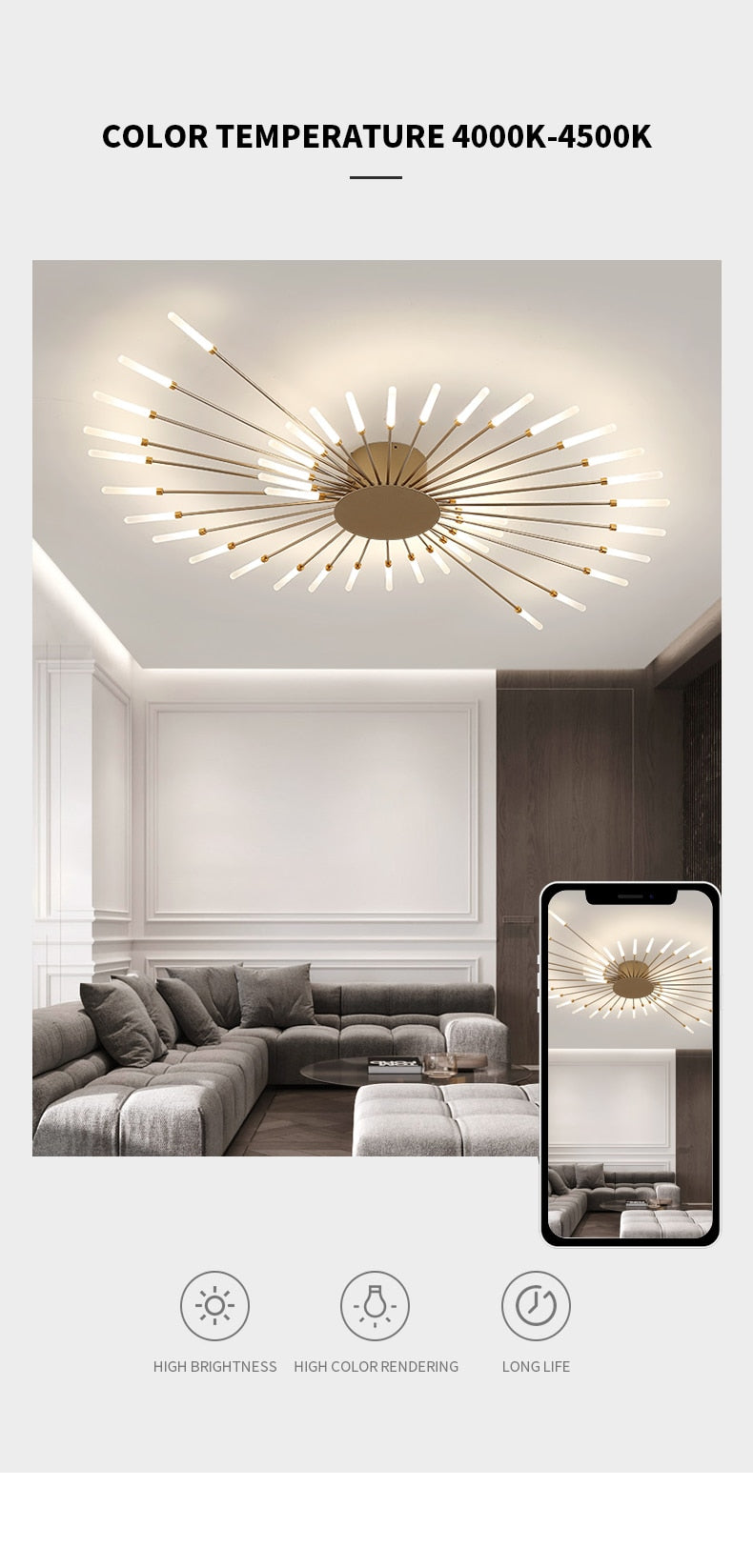 Fireworks led Chandelier For Living Room Bedroom Home chandelier Modern Led Ceiling Chandelier Lamp Lighting chandelier