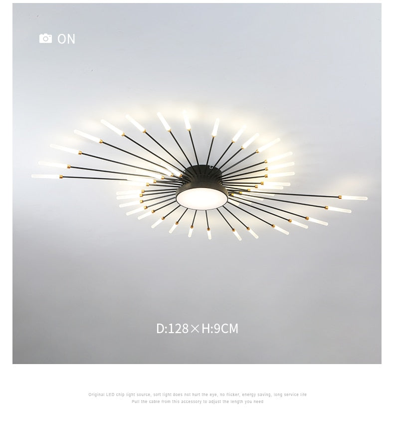 Fireworks led Chandelier For Living Room Bedroom Home chandelier Modern Led Ceiling Chandelier Lamp Lighting chandelier